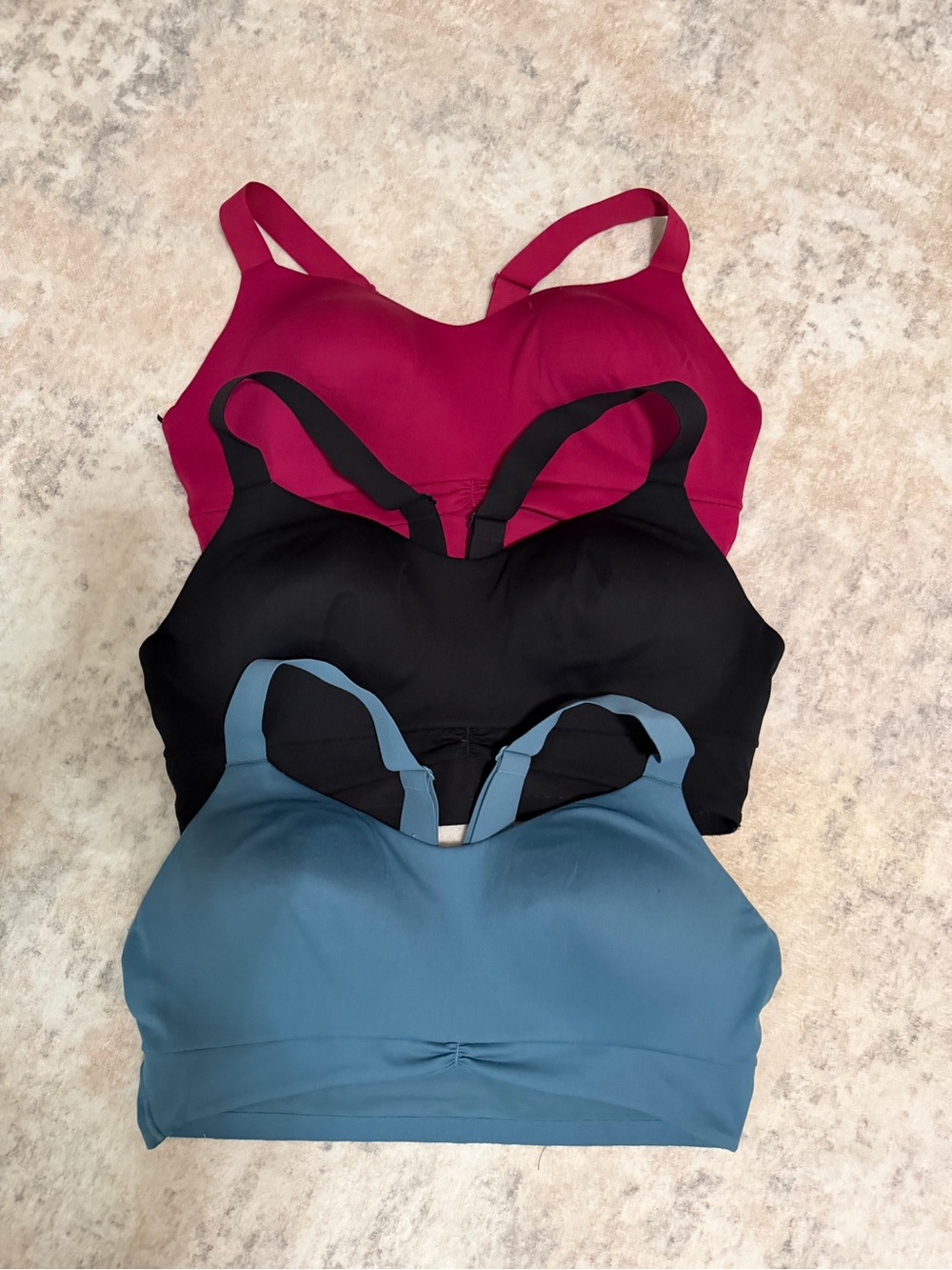 Victorias Secret Wireless Seamless Comfort Bralettes - 3-Mulberry, Black & Teal
